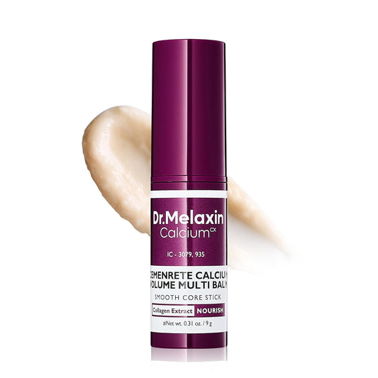 Calcium Multi Balm Stick, Collagen & Elastin Wrinkle Stick, All-In-One Hydrating Lip Balm, Eye Cream, Neck Cream, Makeup Base & Face Moisture Balm, Korean Skincare, 0.31 Oz
